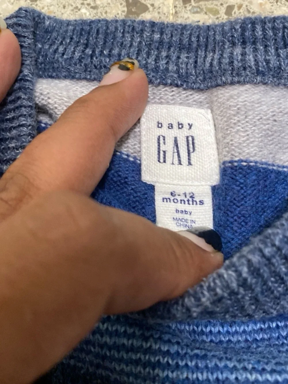 GAP Multicolor Striped Knit One-Piece Footie
